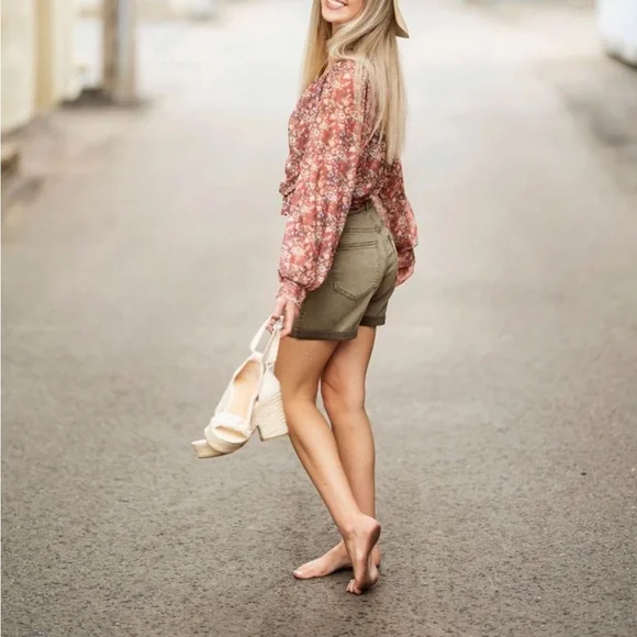 Olive Shorts - Picture 1 of 5